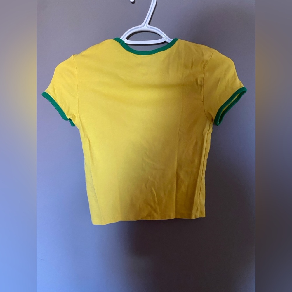 Bershka Yellow Brazil Graphic Tee - Picture 2 of 3